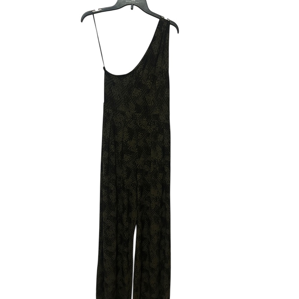 Free People Maya One-Shoulder Jumpsuit Black Combo Medium - Picture 5 of 9